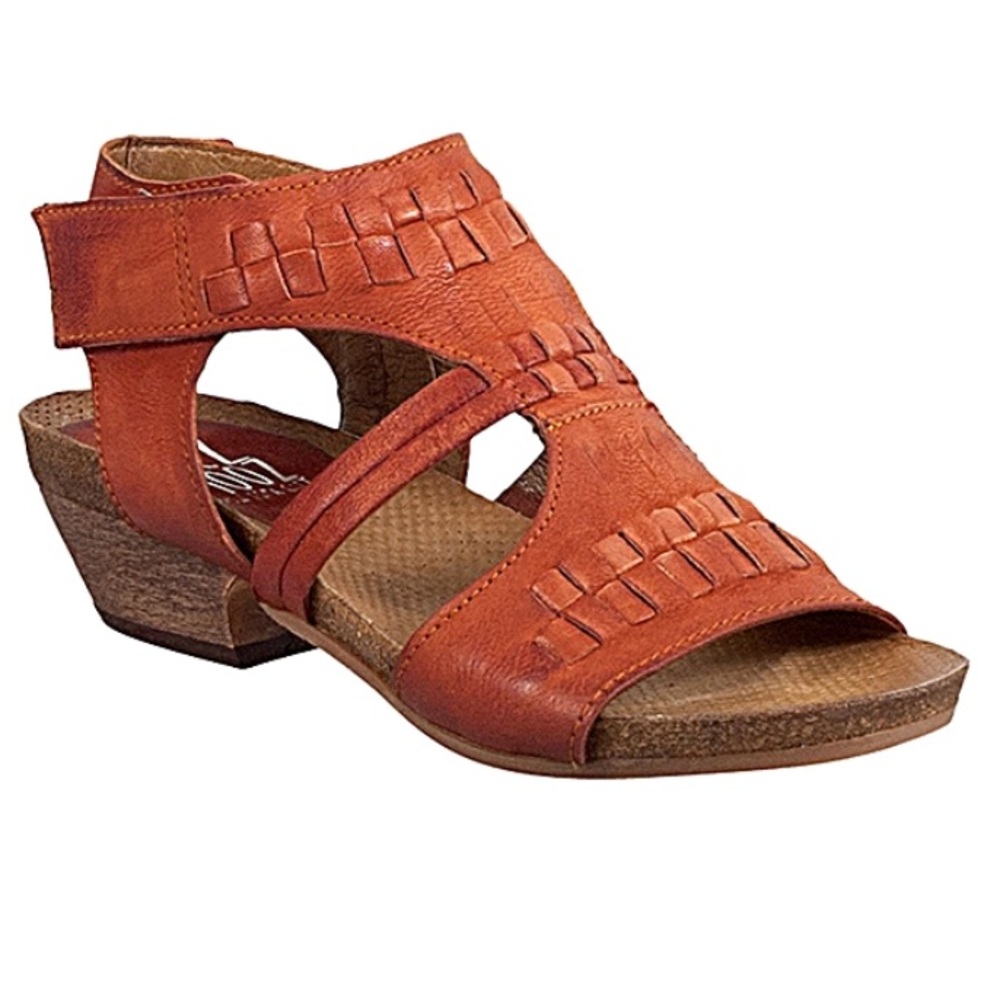 Miz Mooz Calico sandals. Rust colored. Leather upper. New in box. Size 6.5 / 37.